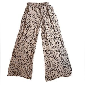 Angie Animal Print Wide Leg Pants Size Small